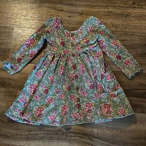 SweetHoney Floral Dress in Green and Pink